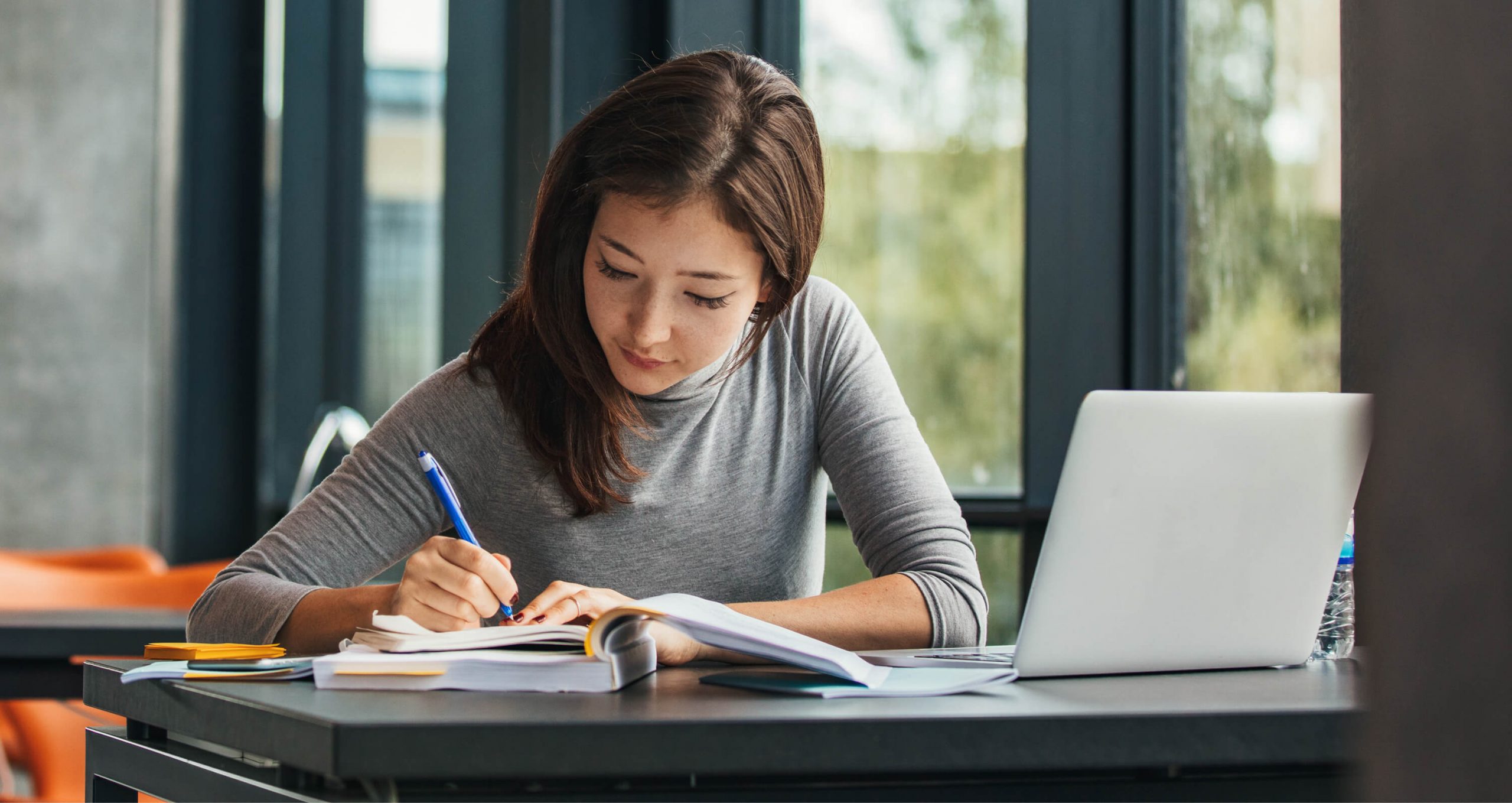 She studies